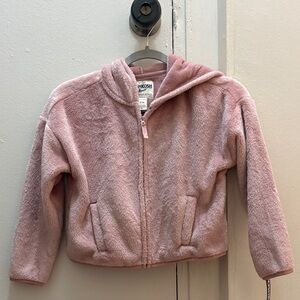 NWT OshKosh B'gosh Soft Pink Fleece Hoodie Girls Size 7